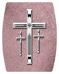DAREC 517 SL SH OR Silver 3 Crosses Shimmer Orchid Background